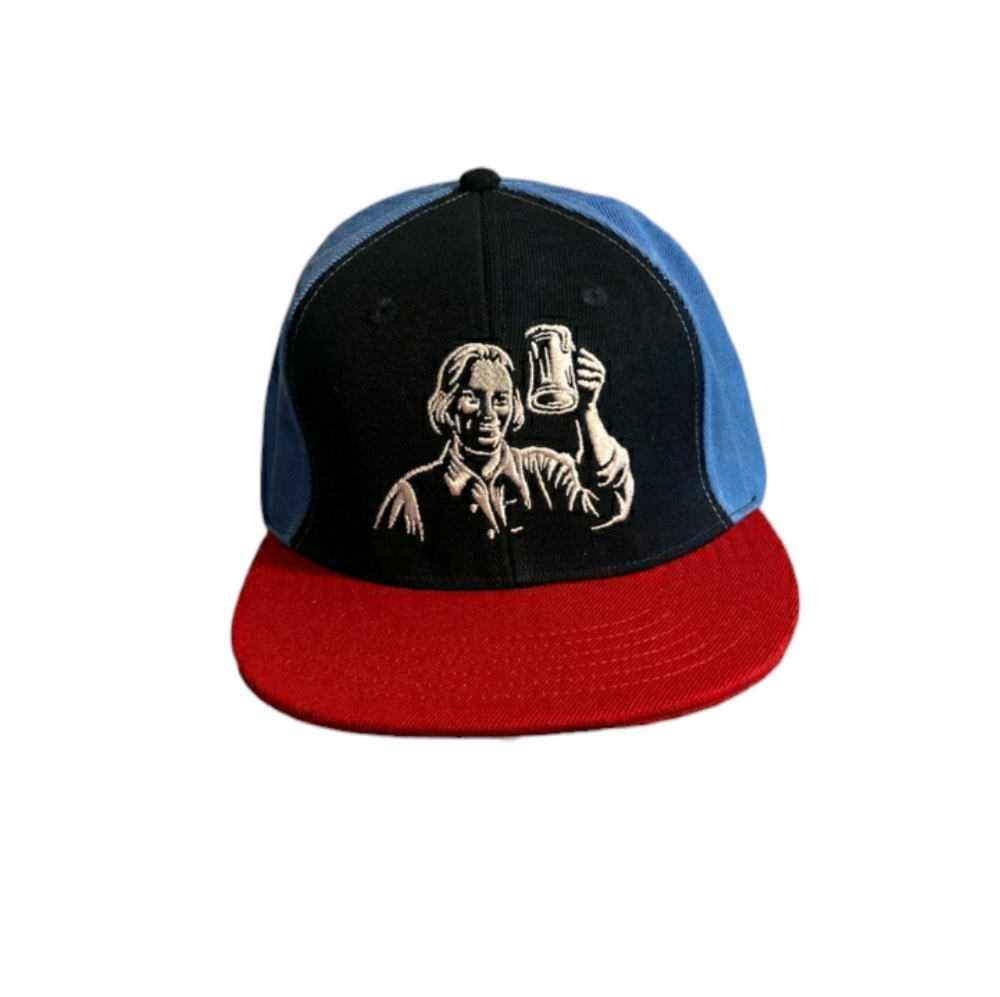 Collectable Samuel Adams Boston Beer Red, Black and Blue Baseball Cap size M/L